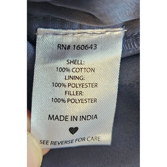 Revolve AMUSE SOCIETY Quilted Shacket L/XL Blue Snaps Embroidered Palm Tree - Picture 8 of 9